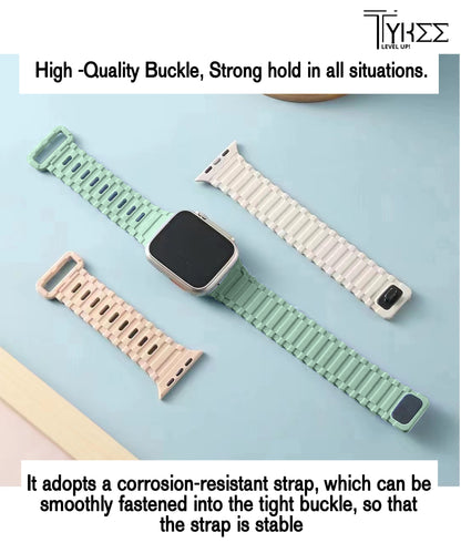 Two Tone Rugged Silicon Apple Watch Strap