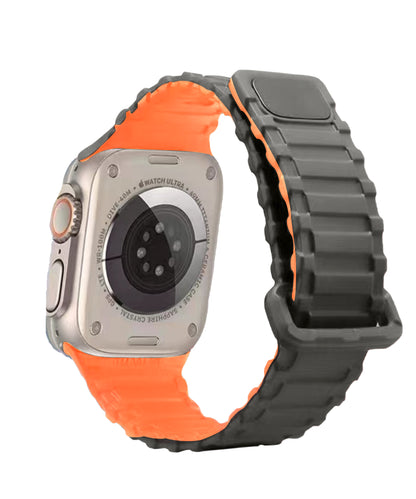 Two Tone Rugged Silicon Apple Watch Strap