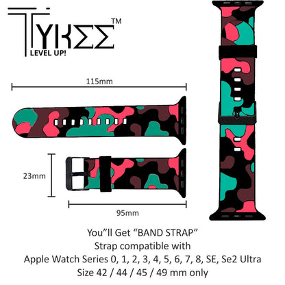 Silicon Camouflage Design Strap for Apple Watch